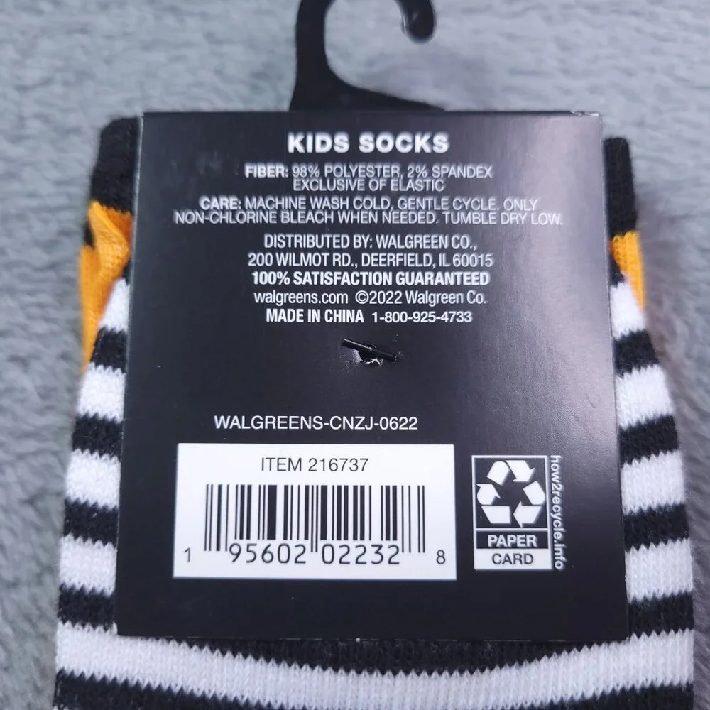 Kids Socks Halloween Size 6-8 2 Packs Mummys Jack O'lantern